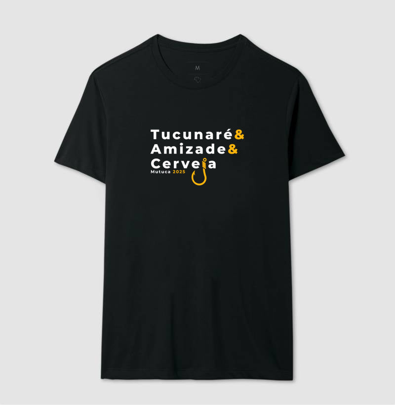 Camiseta MUTUCA 2025 - Tucunare Amizade e Cerveja - Preta