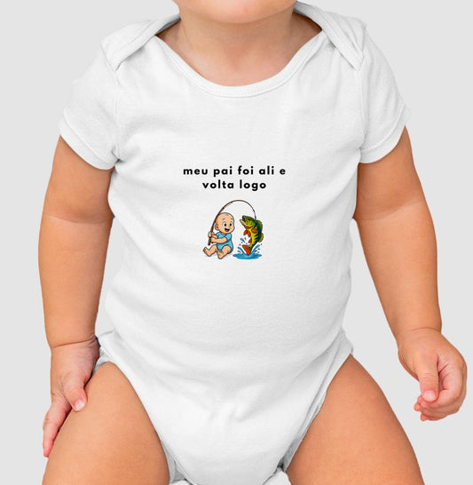 Body Bebê Pescador com Tucunaré – JáFisgou