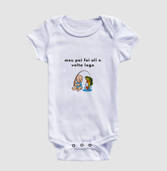 Body Bebê Pescador com Tucunaré – JáFisgou