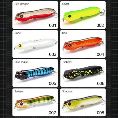 Hunthouse Fishing Lure Noisy Pencil With Ball Rattle Stickbait 110/130mm Topwater Snake Head Bait For Fishing Bass Zander Pescar