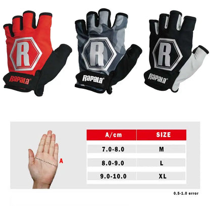 RAPALA Fishing gloves TACTICAL CASTING gloves for fishing glove High-quality Comfort fabrics Anti-Slip Fishing fingerless gloves