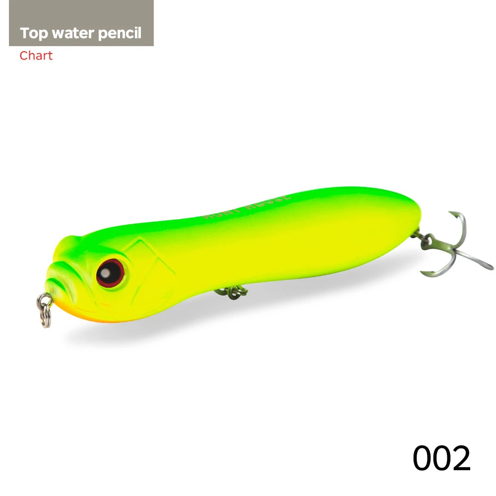 Hunthouse Fishing Lure Noisy Pencil With Ball Rattle Stickbait 110/130mm Topwater Snake Head Bait For Fishing Bass Zander Pescar