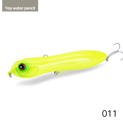 Hunthouse Fishing Lure Noisy Pencil With Ball Rattle Stickbait 110/130mm Topwater Snake Head Bait For Fishing Bass Zander Pescar