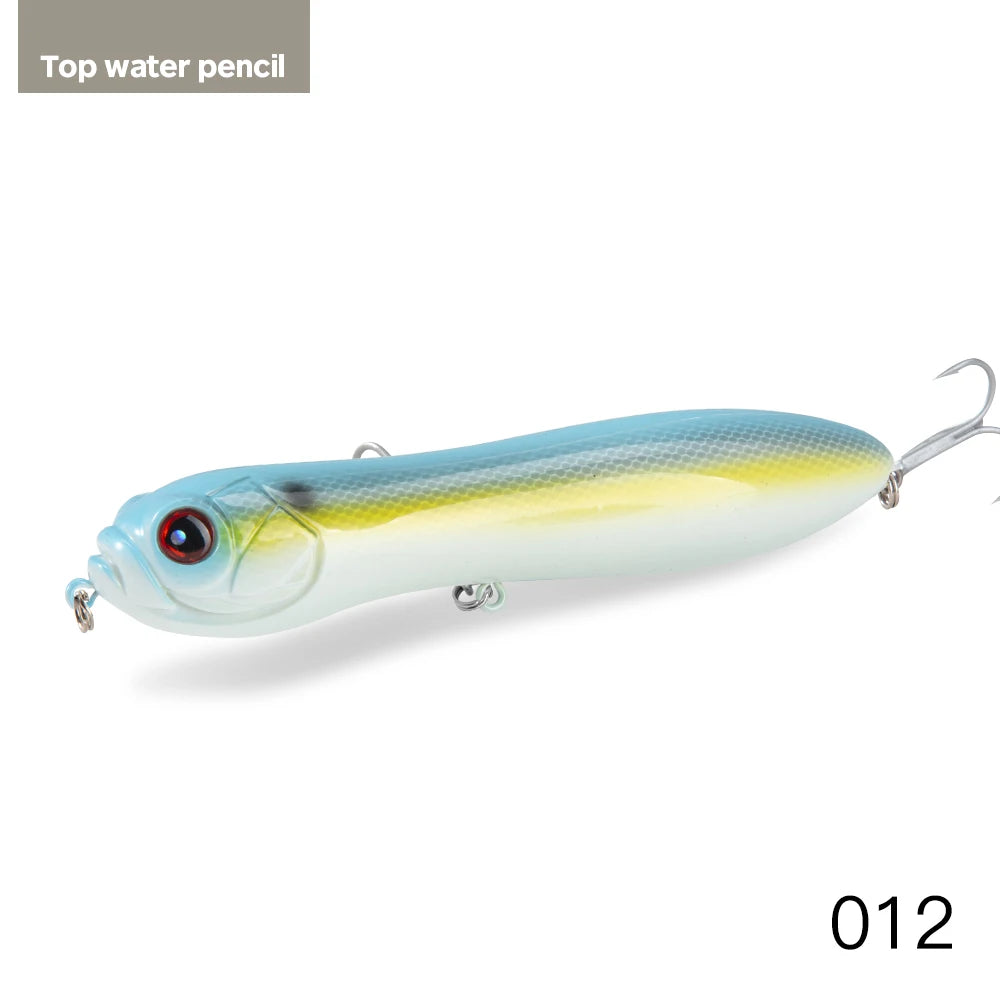 Hunthouse Fishing Lure Noisy Pencil With Ball Rattle Stickbait 110/130mm Topwater Snake Head Bait For Fishing Bass Zander Pescar