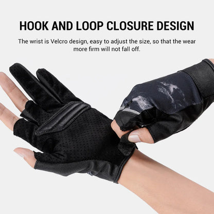 Noeby Half Finger Fishing Gloves UPF50+ Sun UV Protection Quick-drying Anti-slip Ultrathin Outdoor Kayaking Fishing Sports Glove