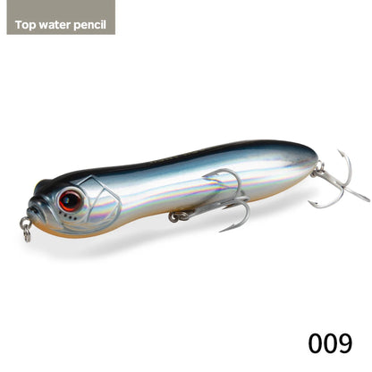 Hunthouse Fishing Lure Noisy Pencil With Ball Rattle Stickbait 110/130mm Topwater Snake Head Bait For Fishing Bass Zander Pescar