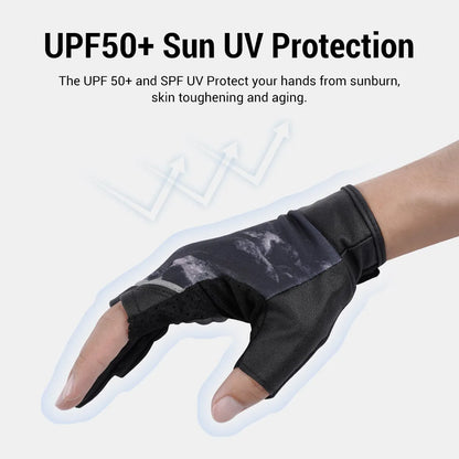 Noeby Half Finger Fishing Gloves UPF50+ Sun UV Protection Quick-drying Anti-slip Ultrathin Outdoor Kayaking Fishing Sports Glove